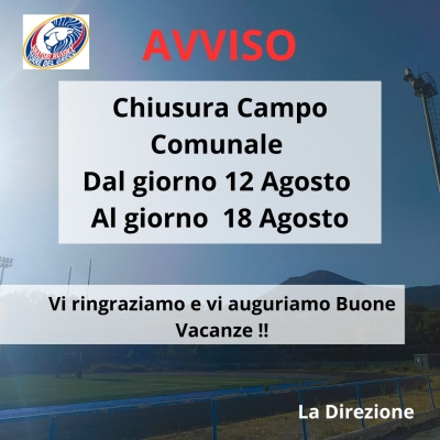 Avviso Chiusura Campo