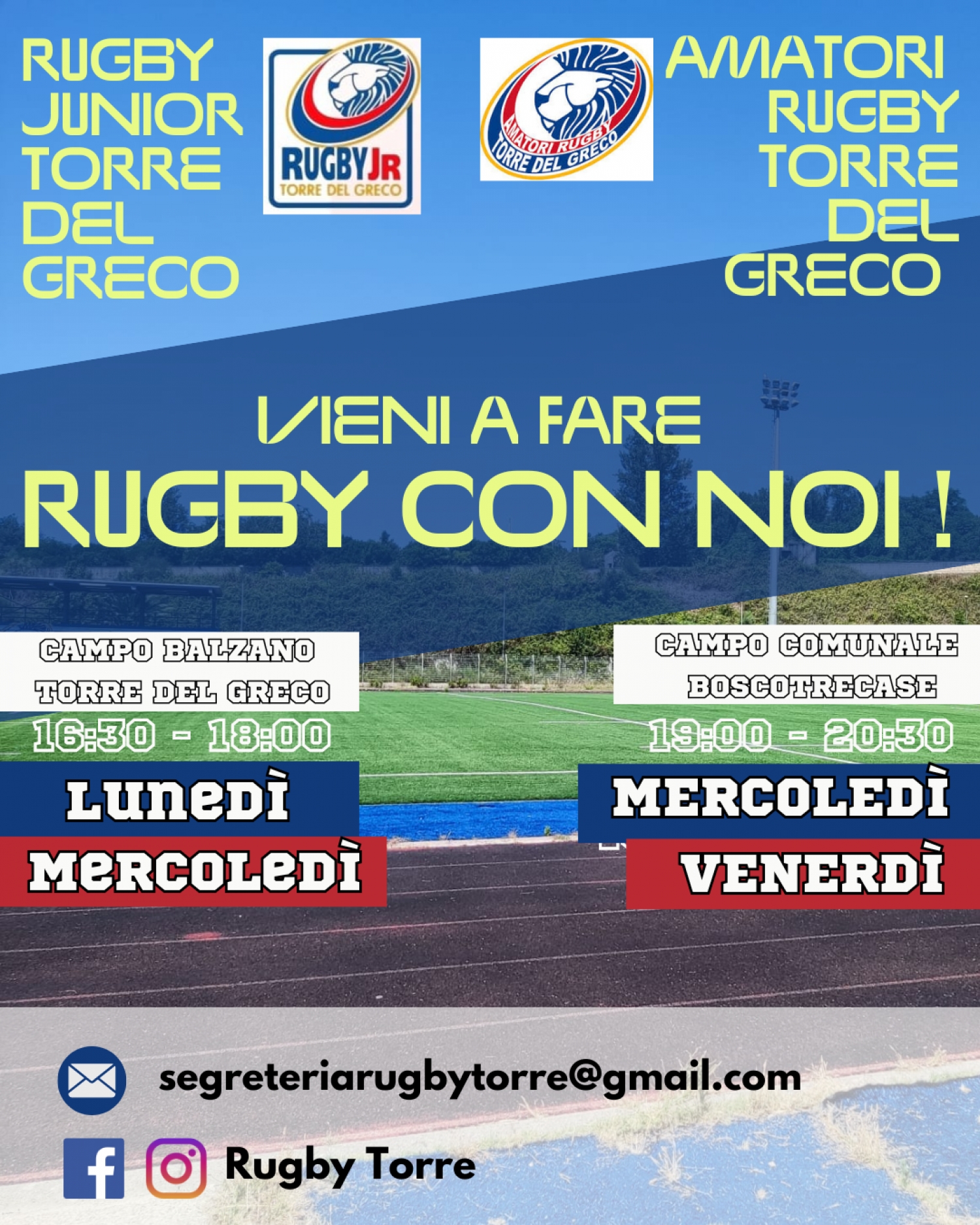 VIENI A FARE RUGBY CON NOI !